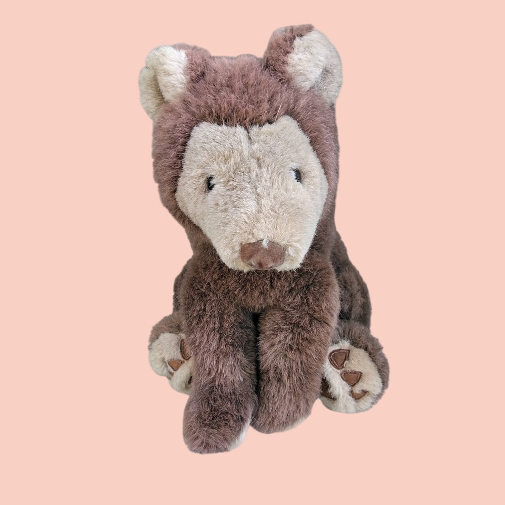 Vintage Applause Wallace Bear Woodland Collection Brown Plush Stuffed Animal